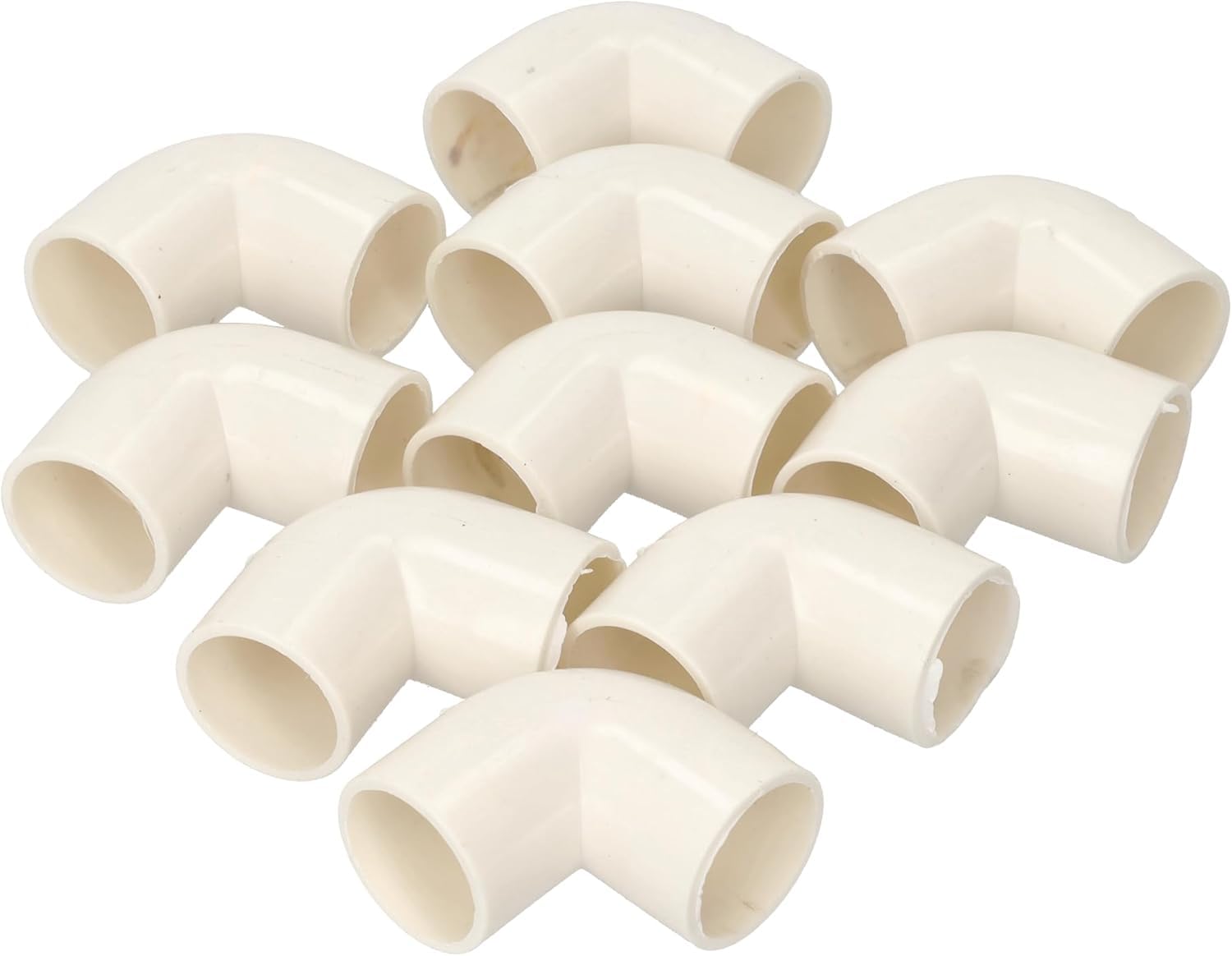 Jandei - Lot de 10 tubes pour câbles en PVC rigide blanc d'une longueur de 1 mètre. Diamètre 16 mm. Couverture de câble avec agrafes de fixation, coude à 90 degrés, manchons et courbures d'assemblage.