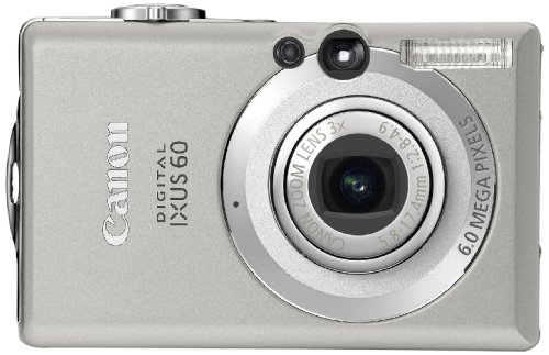 Canon IXUS 60   Cámara Digital Compacta 6 MP   Plata (2.5 Pulgadas LCD, 3X Zoom Óptico)