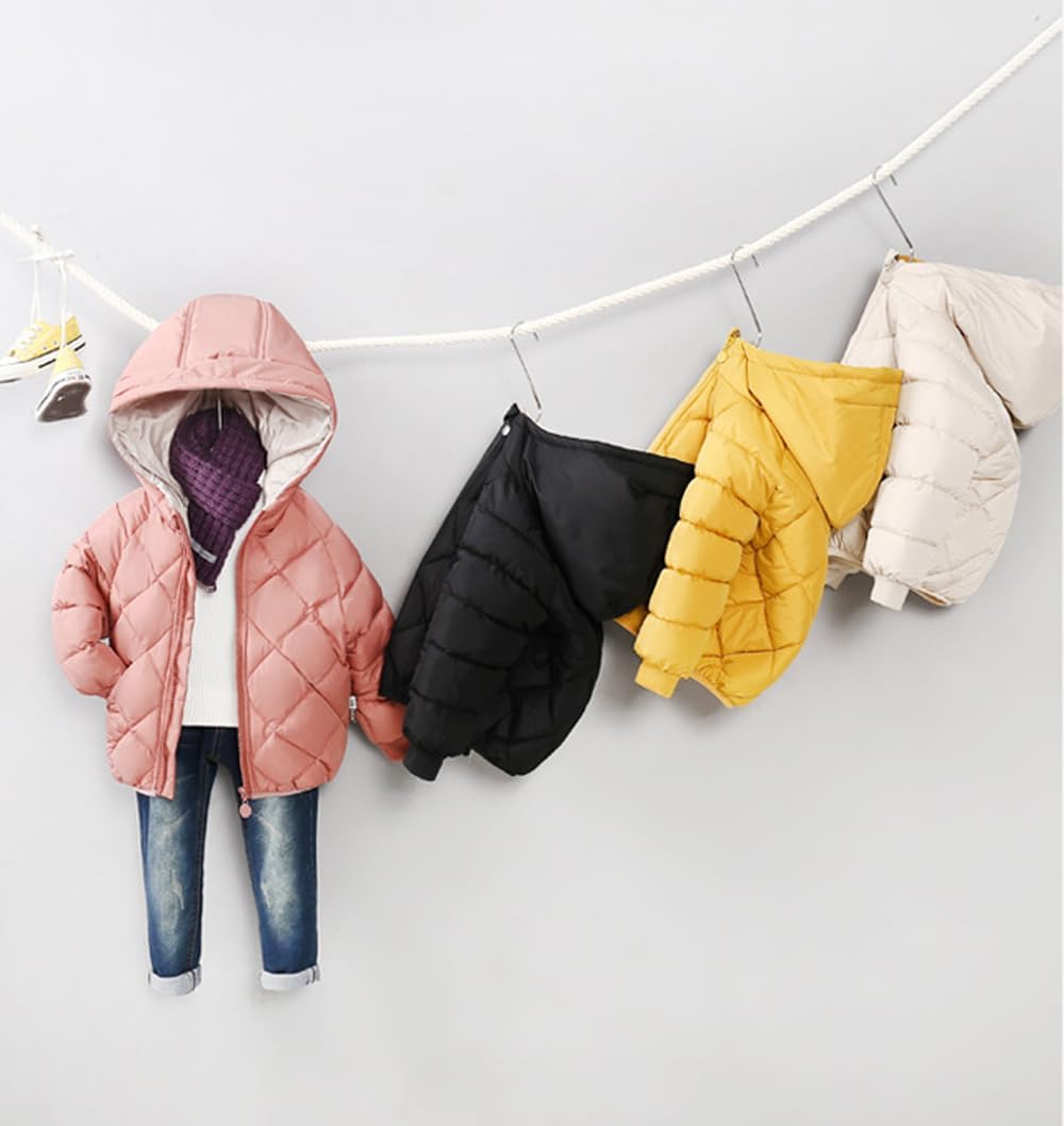 Toddler Baby Hooded Down Jacket Boys Girls Kids Thicken Warm Winter Coat Outerwear 3-8 Years Old