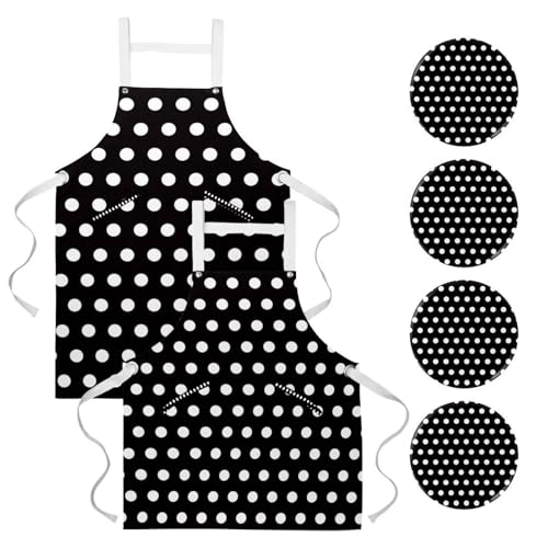 Lot de 2 tabliers de cuisine avec 4 broches de réglage pour pâtisserie et travail
