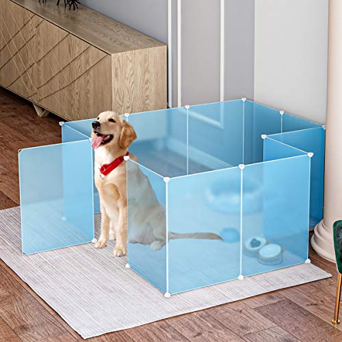 Maginels Pet Playpen Puppy Crate Kennel Rabbit Fence Panels Exercise Pen Cage Yard Large Portable Foldable For Small Animals Rat,Blue 24 Panels… #TOP7