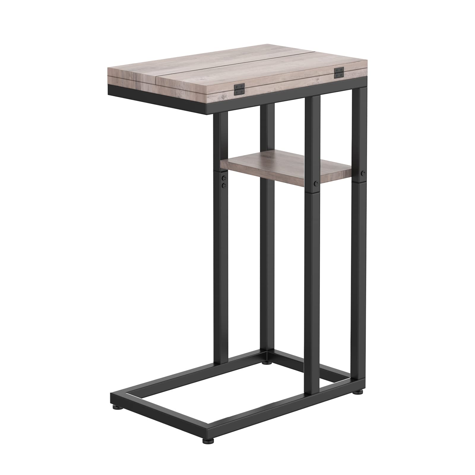 Hoobro Bijzettafel, smalle bijzettafel voor de gang, metalen frame, compacte moderne