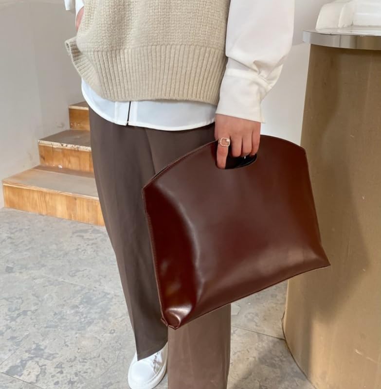 PU Vintage Open Top Rectangle Handbag – Versatile & Portable for Travel & Daily Use3