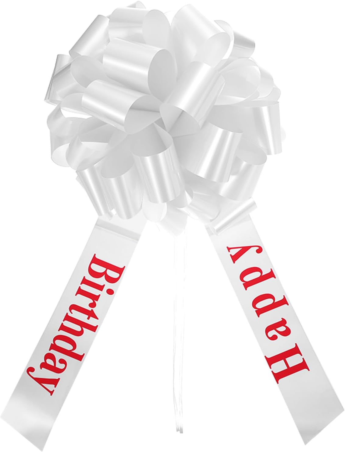 PATIKIL Big Car Pull Bow 25 Inch, Metallic Giant Bow Ribbon for Car Decoration Birthday Present Wrapping Decor, Silver Red