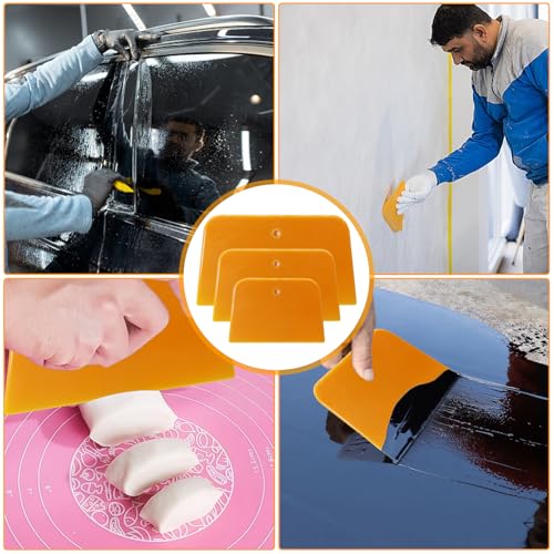 Image of Body Filler Spreaders, 6PCS Plastic Spreader,4, 5, 6 Inch Reusable Automotive Body Fillers Hard for Applying Fillers, Putties, Glazes, Caulks and Paint