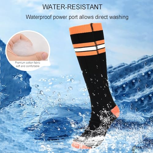Calcetines calefactados, calentadores eléctricos recargables con control de aplicación, hasta 8 horas de calentamiento, ideales para hombres y mujeres, perfectos para actividades en clima frío como