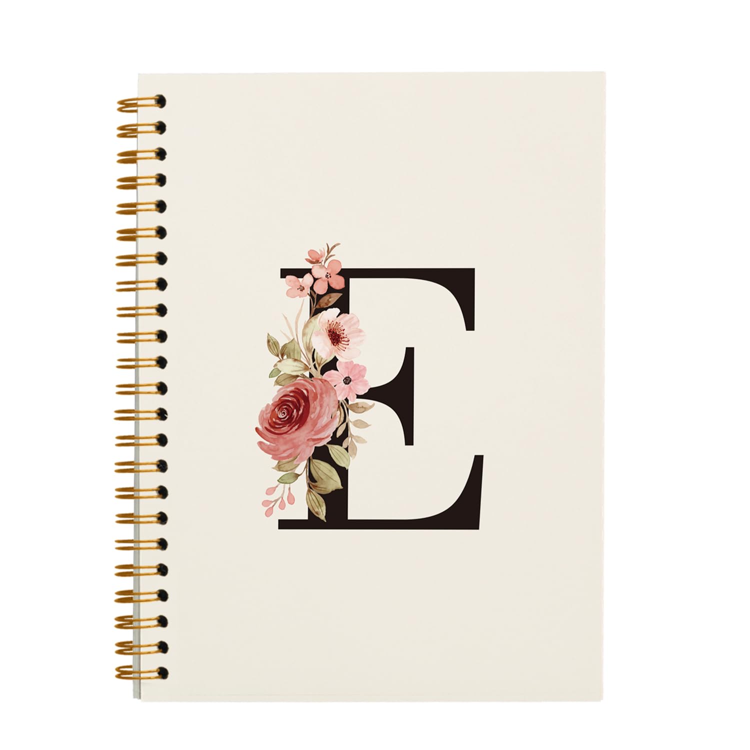 OXW Personalized Initial E Notebook, Monogrammed Gifts for Women Teen Girls Kids Coworkers Birthday, Customized Gifts, Personalized Cute Girly Gifts