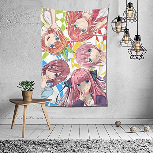 五等分の花嫁 タペストリー 毛布 壁掛け 多機能 ファブリック 掛け物 壁吊 ー壁掛けタペストリ家庭装飾的な壁のタペストリーは 部屋の壁の装飾