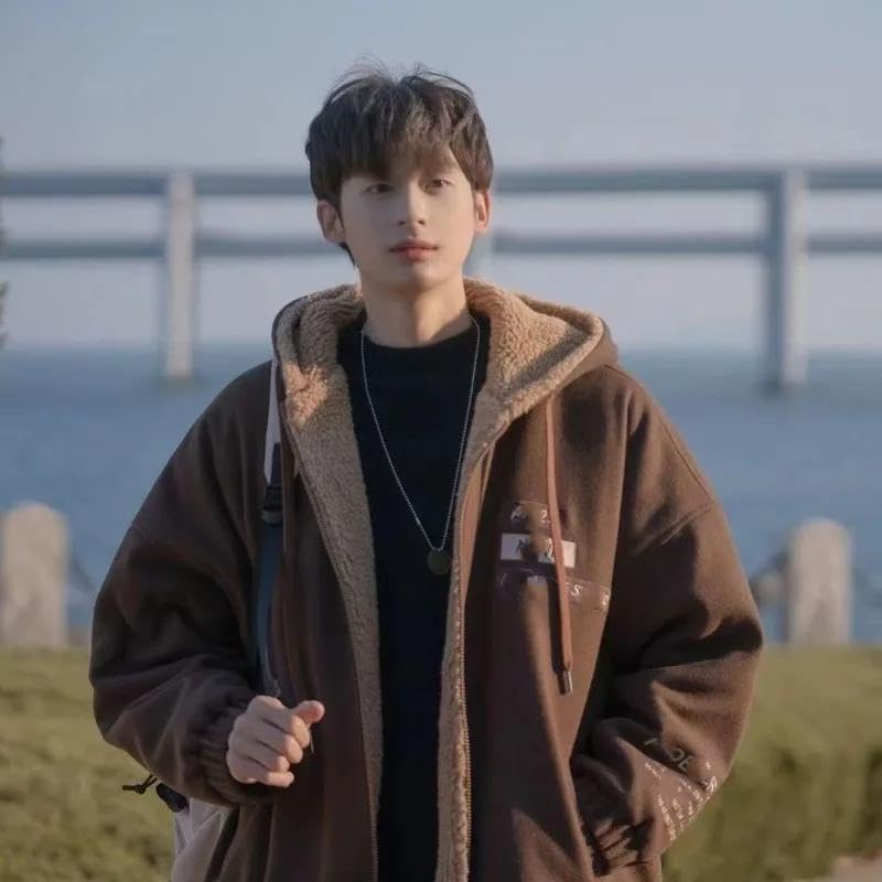 American Lazy Wind Hooded Cotton Coat Male Kong Retro Trend Relaxed Youth Cottonpadded Jacket Tops3