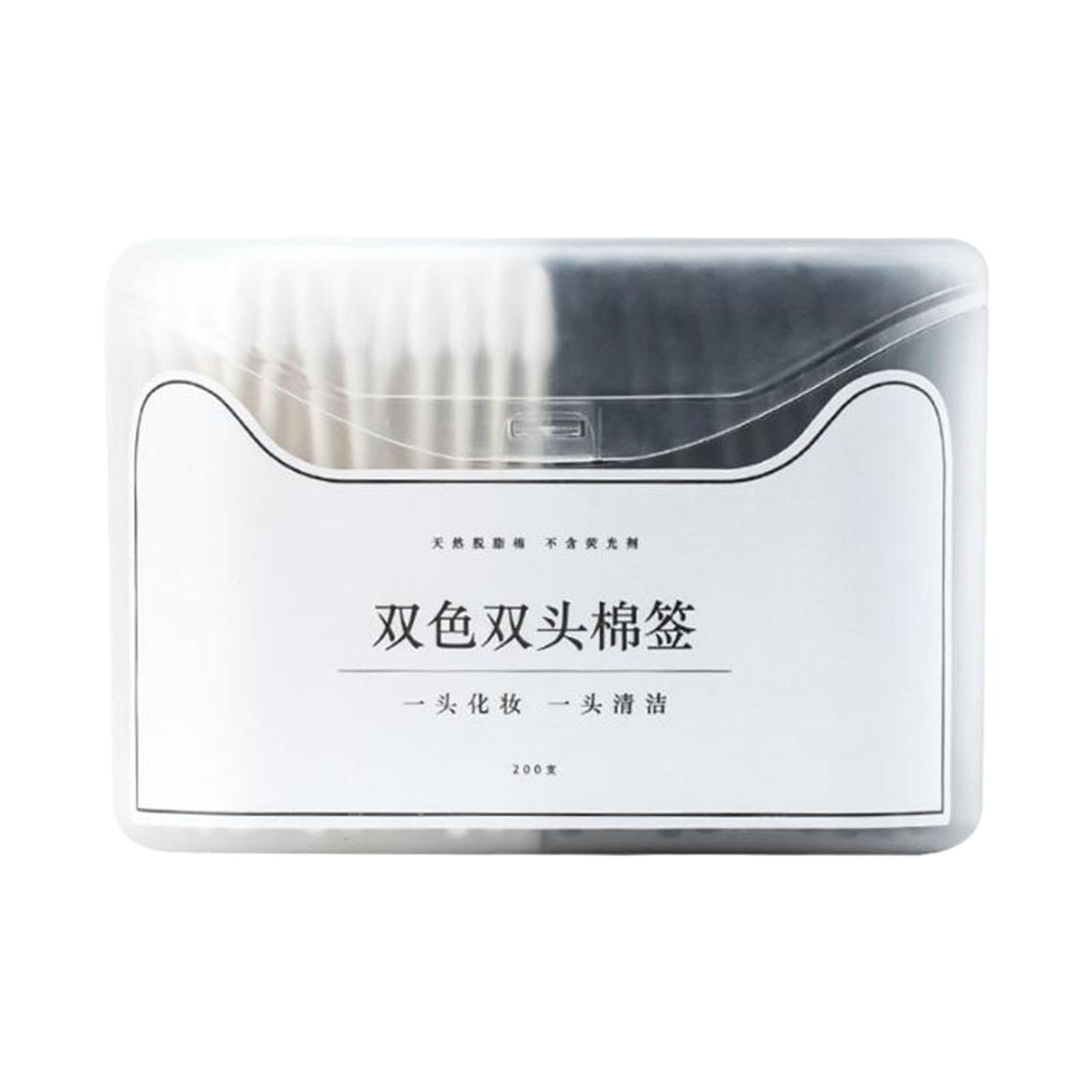 Double Tipped Cotton Swabs Beauty Cleaning Cotton Sticks for SPA Trips Salon White Black 200pcscotton Swabs Skin Care Health-picture-32
