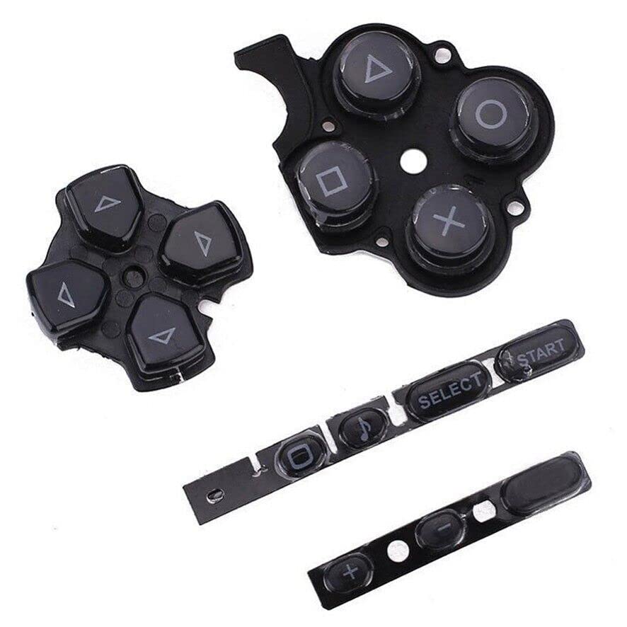 Image of Rubber Buttons Spare Key Replacement Compatible with Sony PSP 3000