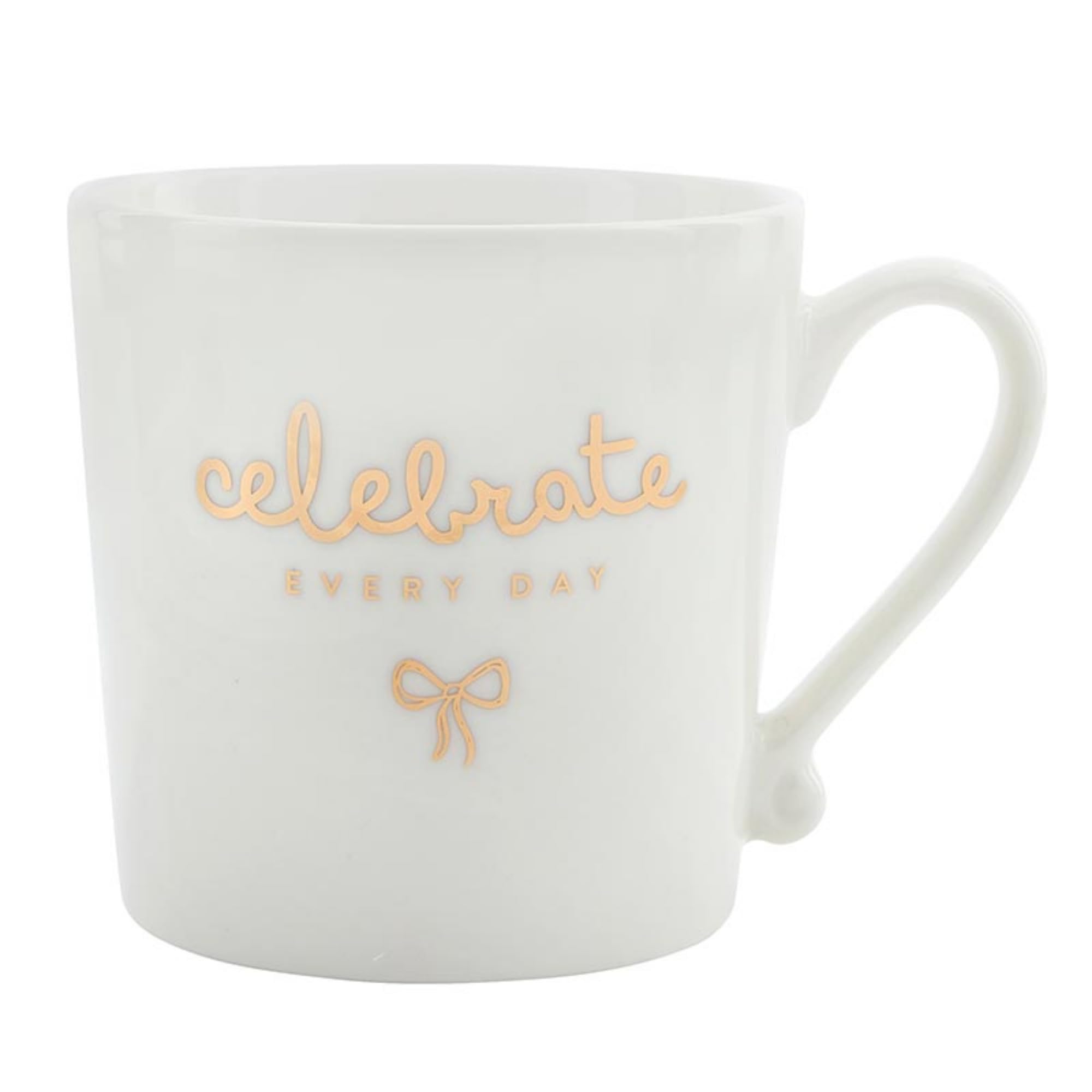 Santa Barbara Design Studio Gift Coffee Mug Gold Foil Accent Ceramic Coffee or Tea Cup 14-Ounce Celebrate Every