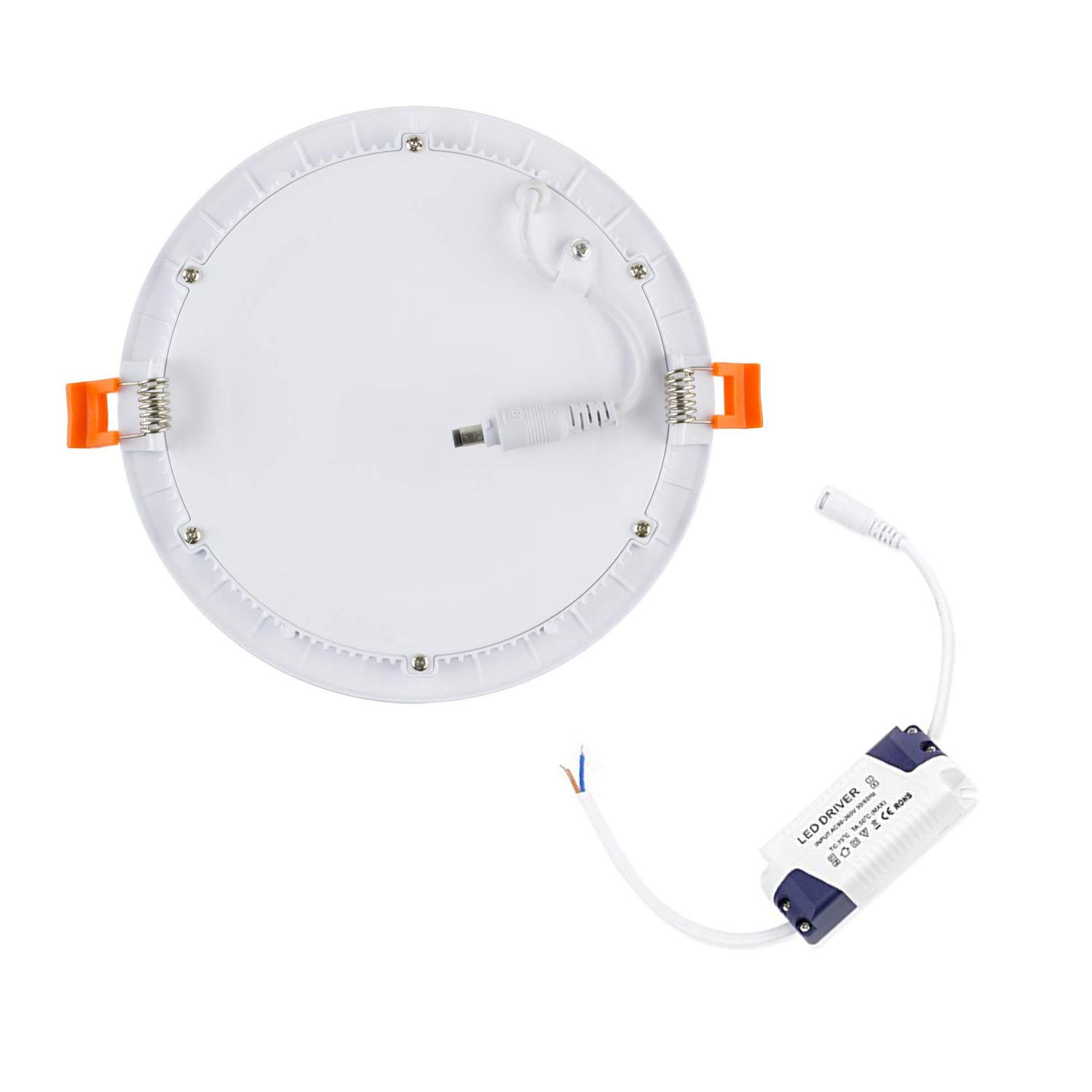 Downlight Led 18W Light Cold Tone 6000K, superficie quadrata. Bianco
