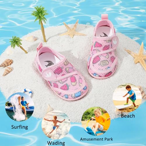 Image of FEETCITY Toddler Water Shoes Boys Girls Swim Shoes Quick Dry Kids Aqua Socks Barefoot for Beach Swimming Pool