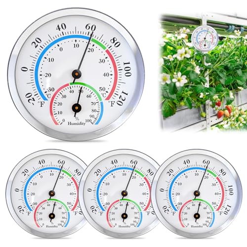 4 Stück Thermometer Hygrometer, 2 In 1 Thermo-Hygrometer, Analoges Thermometer, 58 Mm Luftfeuchtigkeitsmesser Innen für Häuser, Gewächshäuser, Gärten 4 Stück Thermometer Hygrometer, 2 In 1 Thermo-Hygrometer, Analoges Thermometer, 58 Mm Luftfeuchtigkeitsmesser Innen für Häuser, Gewächshäuser, Gärten
