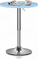Vista 10 de Magshion Mesa de bar redonda de 31 pulgadas de altura ajustable de 26 a 35 pulgadas con base ampliada para sala de estar, patio, bistró, cafetería