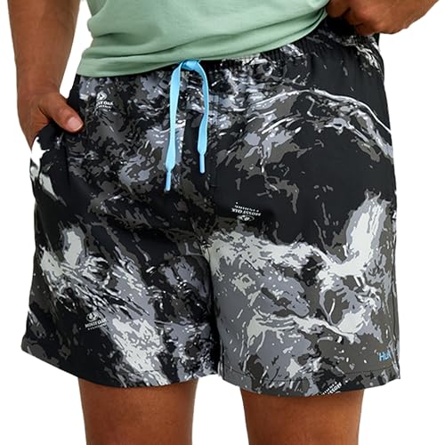 [HUK] スイムショーツ Pursuit Volley Pattern Short, Quick-dry Shorts for Men メンズ Mossy Oak ストームウォーター ミッドナイト S（Amazon）