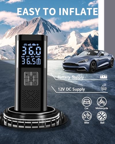 Jump Starter with Air Compressor,150PSI Auto-Shutoff Tire Inflator Car Battery Booster Current reaches 400A at Startup w - Additional View