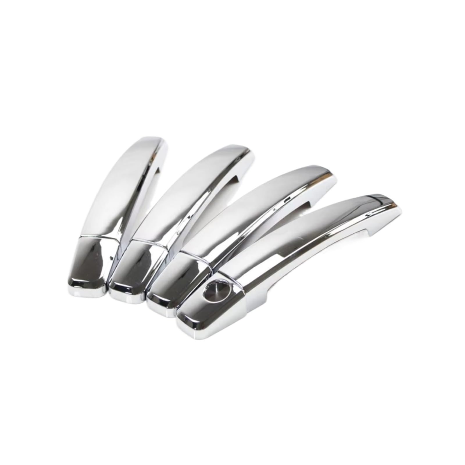 DSPOLIMV Outer Door Handle Cap Compatible with Chevrolet for Orlando 2011 2012 2013 2014 2015 Chrome Carbon Fiber Car Door Handle Cover Trim Stickers Styling(Silver)