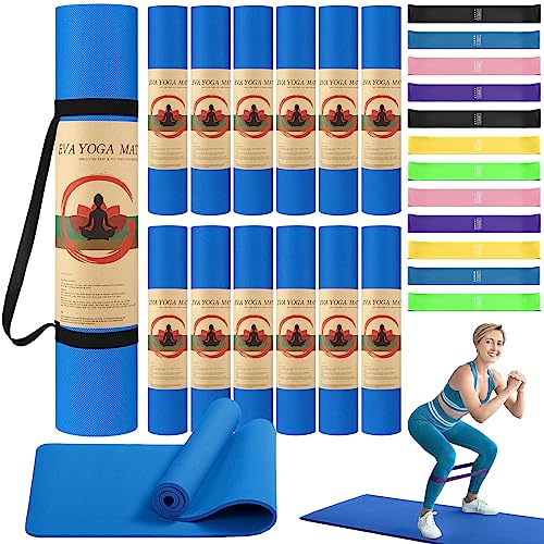 36 Pcs Yoga Mats and Resistance Bands Set to Yoga Canada
