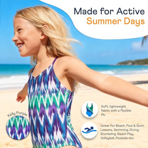 Image of Kanu Surf Girls Daisy Beach Sport One Piece Swimsuit