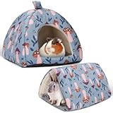 FurrTales 2-Pack Guinea Pig Hideout with Tunnel for Small Animals(Guinea Pig Bedding Warm & Lightweight, Easy to Clean)