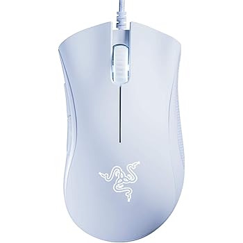 Razer DeathAdder Essential Gaming Mouse: 6400 DPI Optical Sensor - 5 Programmable Buttons - Mechanical Switches - Rubber Side Grips - White