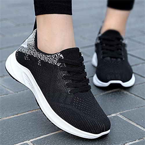Womens Orthopedic Bowling Shoes，Comfortable Wide Width Mesh Breathable Lightweight Athletic Slip on Sneakers2