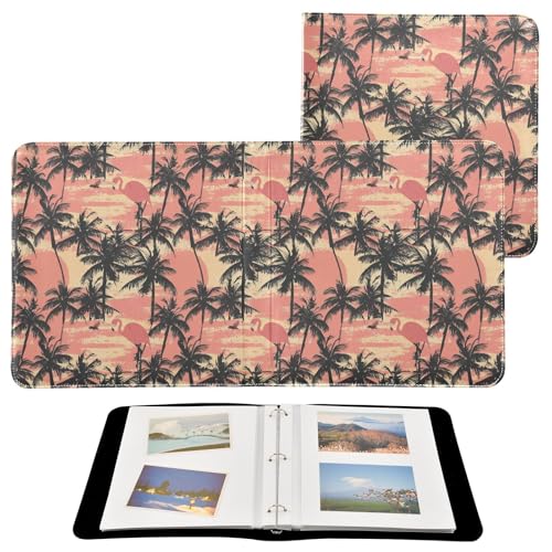 Álbum de fotos ALAZA con portadas de cuero PU multicolor, diseño de 3 anillos, 20 hojas autoadhesivas, tamaño 11.8 x 11.2 x 1.5 pulgadas miniatura 2