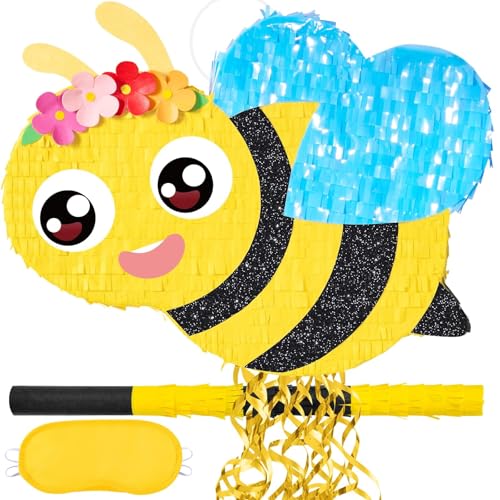 Piñata bourdon avec bâton et bandeau pour fête d'anniversaire