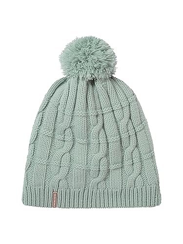 SEALSKINZ Unisex Hemsby Waterproof Cold Weather Cable Knit Bobble Hat, Blue, S/M