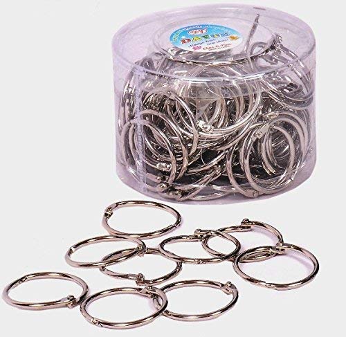 Image of DEZIINE�Loose Leaf Binder Ring Key Chain Key Rings Card Ring Stainless Steel � (25mm - 100pcs).