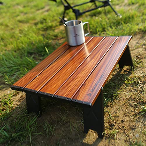ROCK CLOUD Mesa de Playa Portátil de Aluminio Ultraligera Plegable para Camping, Grano de Madera miniatura 2