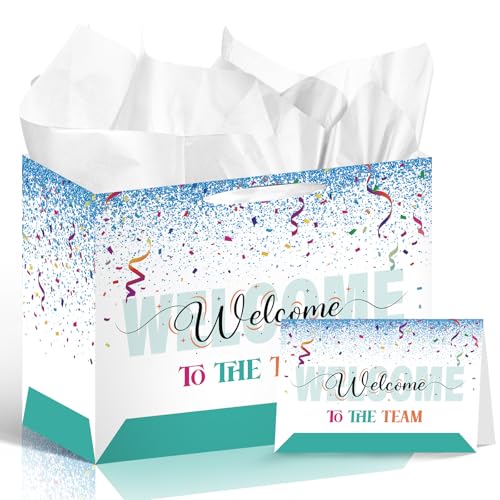 Wxiben Paris Themed Party Decorations - Eiffel Tower Gift Bag, Pink Flower Party Favor Wrapping Bag with Handle Tissue Paper Greeting Card, Birthday Baby Shower Decor Supplies for Women Girls