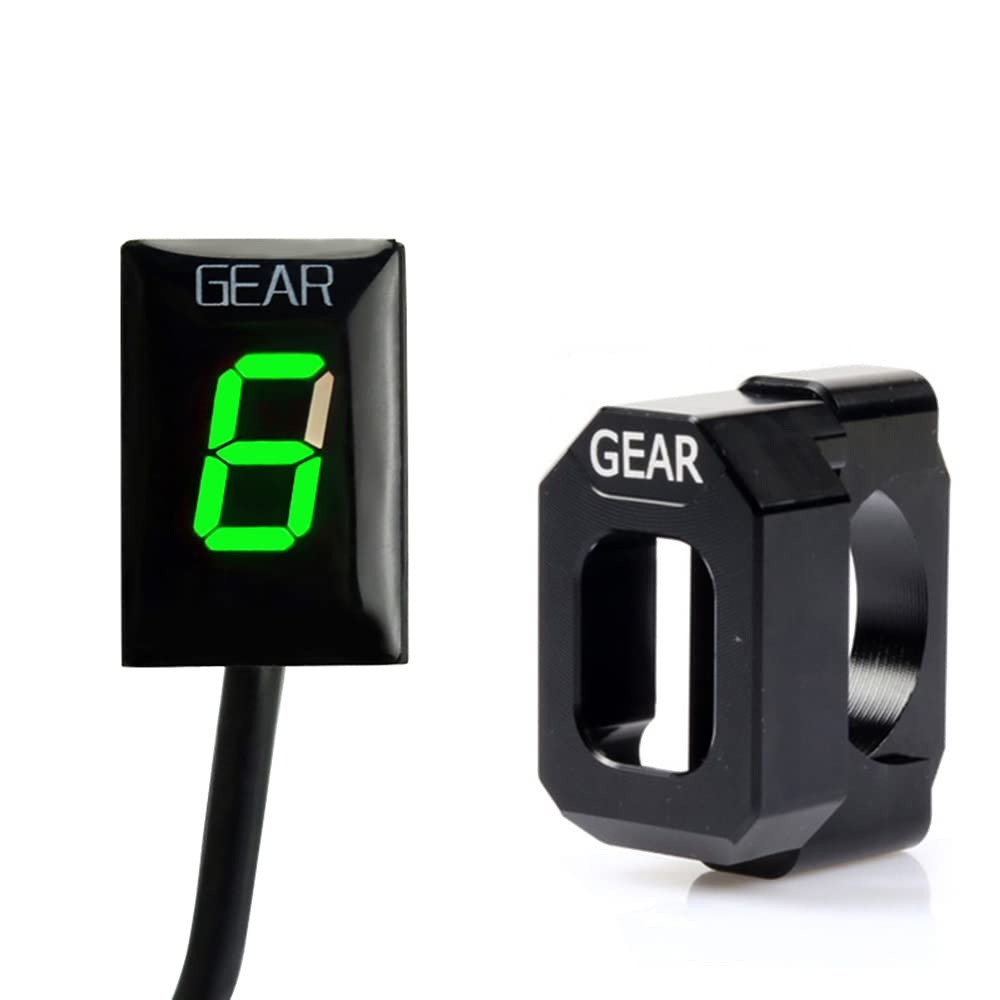 MOQIAOSEIKO 1-6 Speed Digital Motorcycle Gear Indicator Display Meter with Bracket Compatible with Benelli TNT125 BJ125-3E TNT135 TNT125 135