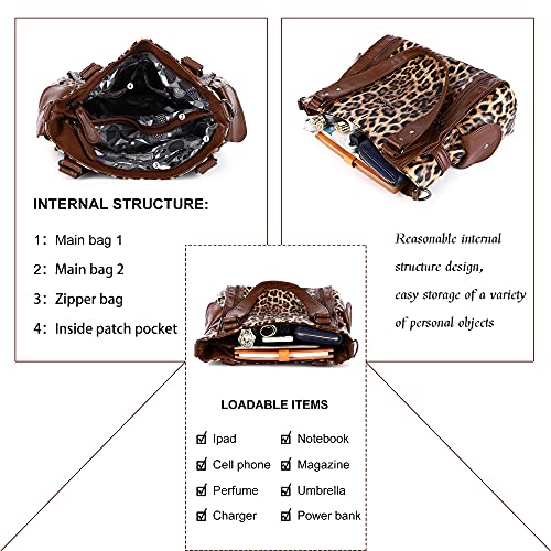 Image of Angel Kiss Handbags for Womens Top-Handle Hobo Purse Roomy Casual Shoulder Bags PU Tote Satchel Purse for Women