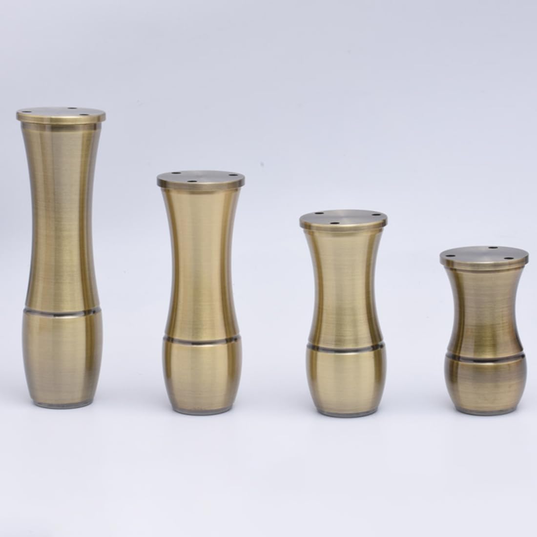 高さ調節脚、4個 円錐形 継ぎ足 ブラック 家具脚 アルミ合金 | 陽極酸化表面処理 家具足 選択でき高: 8-15cm ソファーの