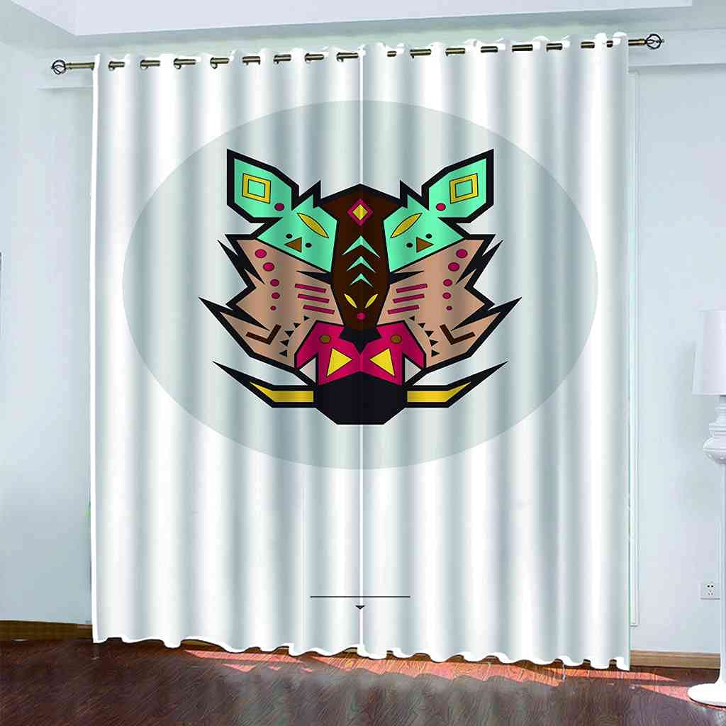 Rideaux occultants 3D loup isolant thermique phonique tissu lourd