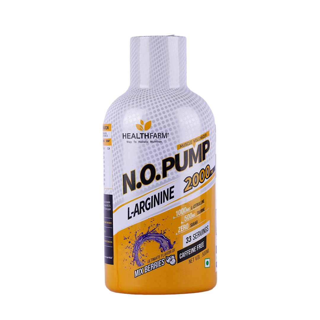 Healthfarm Nitric Oxide Liquid Supplement With L Arginine & L Citrulline for Muscle Growth, Pumps, Vascularity, & Energy -30 servings|450ml (MIX BERRIES) (B09CKTDK1Y) Amazon Price History, Amazon Price Tracker