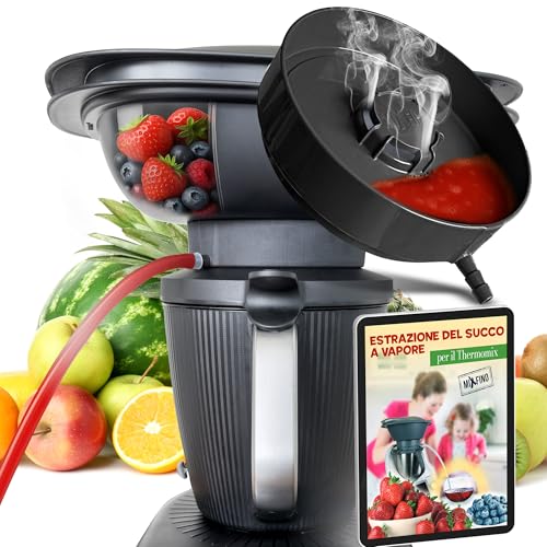 MixFino Estrattore a Vapore per Bimby TM7 | Accessorio per Succhi, Gelatine e Sciroppi da Frutta e Verdura | Compatibilità Esclusiva TM7, Qualità Tedesca