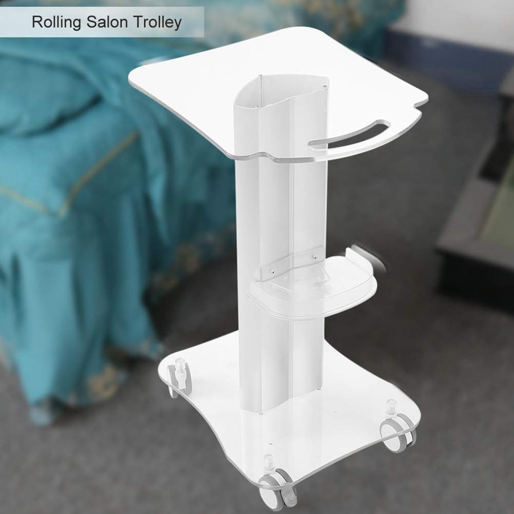 Carrello per salone di bellezza in plexiglass Usa carrello a rotelle