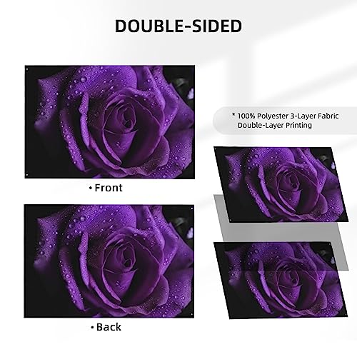 Drapeau robuste rose violette 1,2 x 1,8 m de qualité supérieure - 4