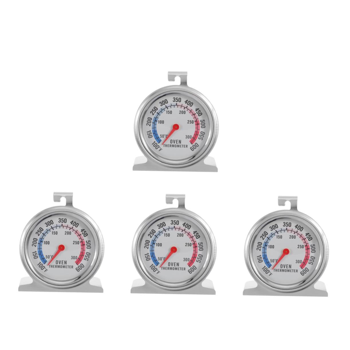 PRETYZOOM 4 Pezzi Termometro da Forno in Acciaio Inossidabile con Precisione Rapida per Cottura Forno Gas e Preparazioni Alimentari Resistente al Calore