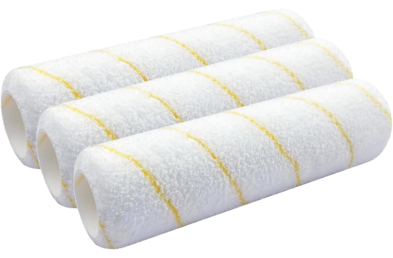 Great Andrew 3-Pack Paint Roller Covers 9 Inch, 1/2 Nap Microfiber Paint Roller Kit for Painting Projects on Smooth Textured Rough Surfaces, Walls, Ceilings, Houses, etc