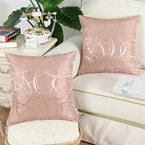 image for CaliTime Pack of 2 Cushion Covers Throw Pillow Cases Shells for Couch 
