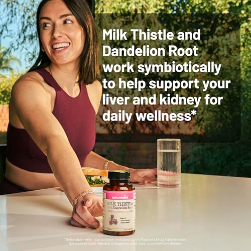 NatureWise Milk Thistle with Dandelion Root - Silymarin - Antioxidant Liver & Kidney Health Support Supplement - Vegan, Non-GMO, Gluten Free - 60 Count[60-Day Supply] - image 8