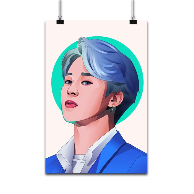 THE SQUEAKY STORE BTS Army Jungkook,Suga, J Hope, Kim Taehyung, Jin, Jimin, RM, BTS Band Singer,Music,Kpop, Home D�cor Printed 300 Gsm Matte Finish Poster 21x30CM 18
