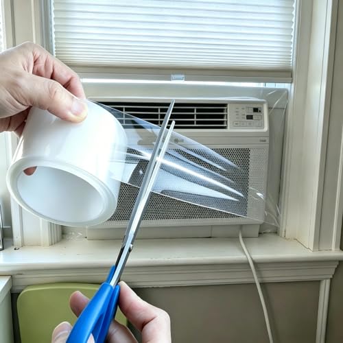 Litaibai Heavy Duty Transparent Window Sealing Tape, 2' x 33ft 20 Mil Air Conditioner Window Seal...