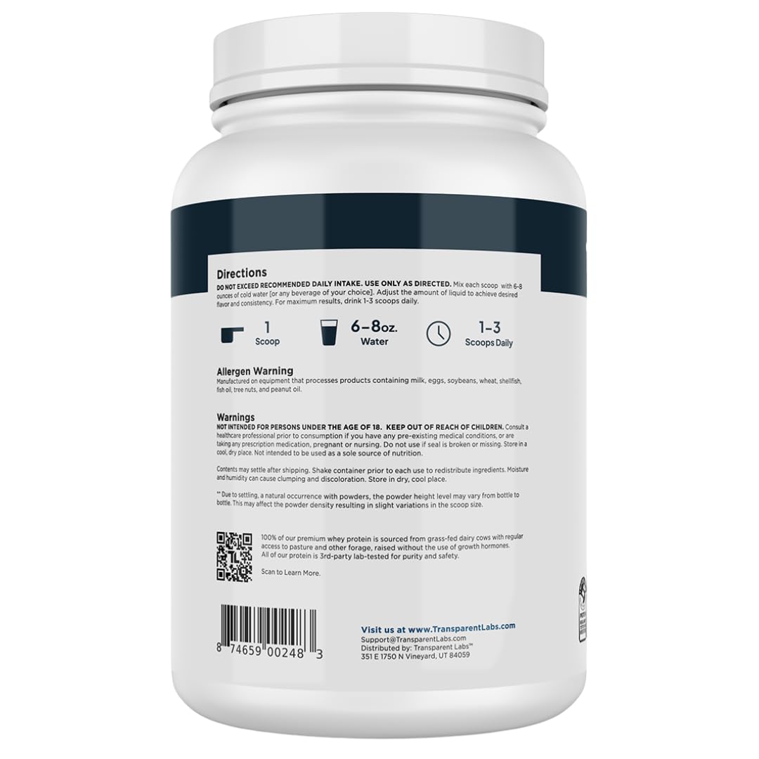 Transparent Labs Grass-Fed Whey Protein Isolate - 30 Servings, S'Mores — Amazon image 8