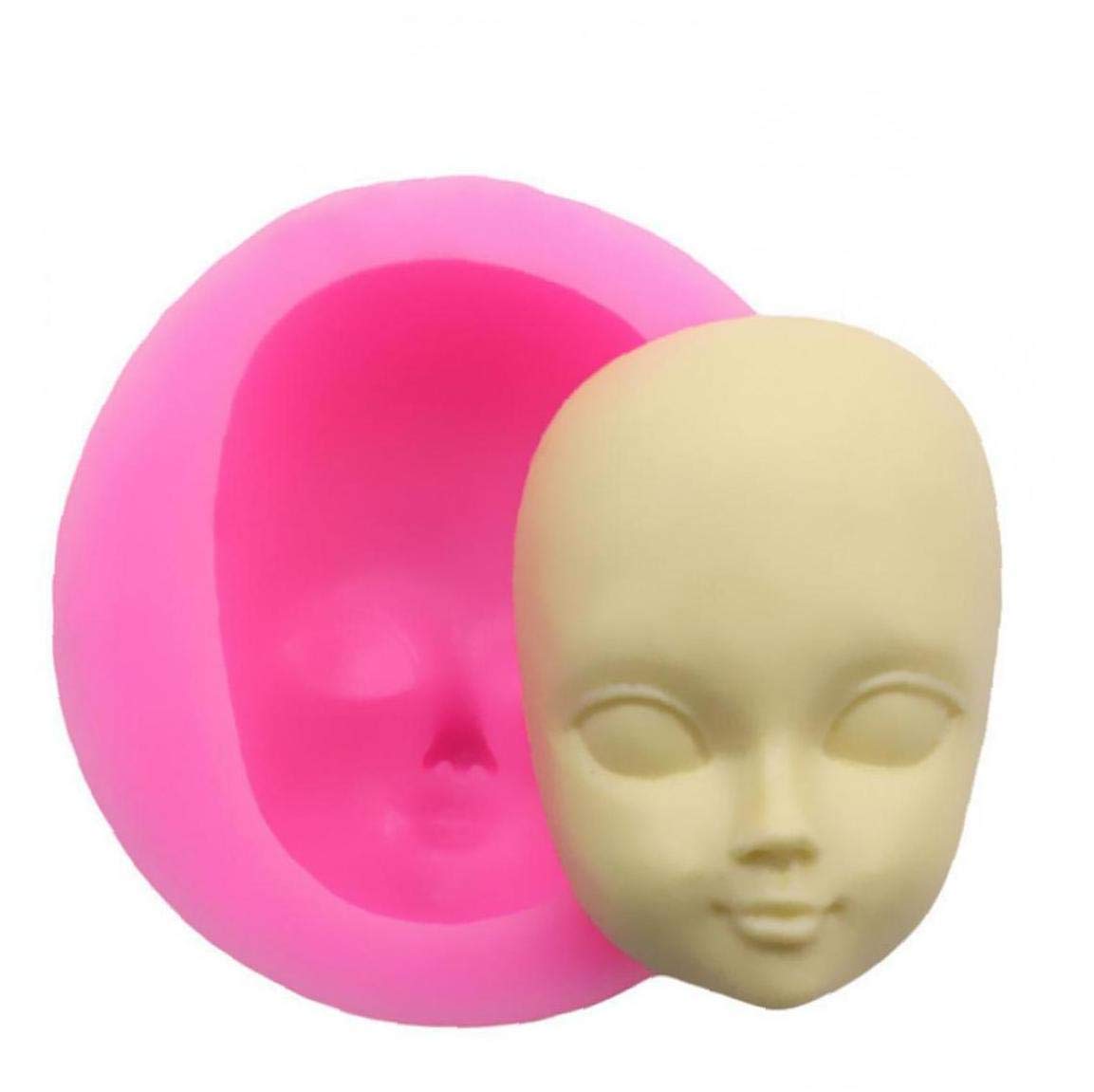 Lankater1pc Girl Face Baking Mold Silicone Fondant Cake Bakeware Mould Soap Candle Mold Decorating Tools